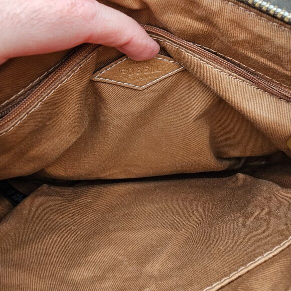 FOSSIL Emma Crossbody Bag Purse, Printed Leather, Pre-owned - Picture 7 of 10